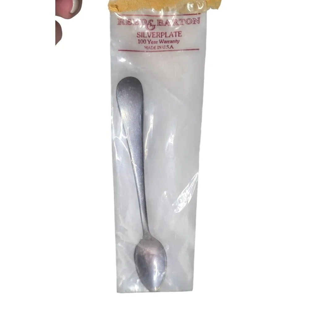 Reed & Barton Silverplate Infant Feeding Spoon NIB set of 2 Made in‎ USA